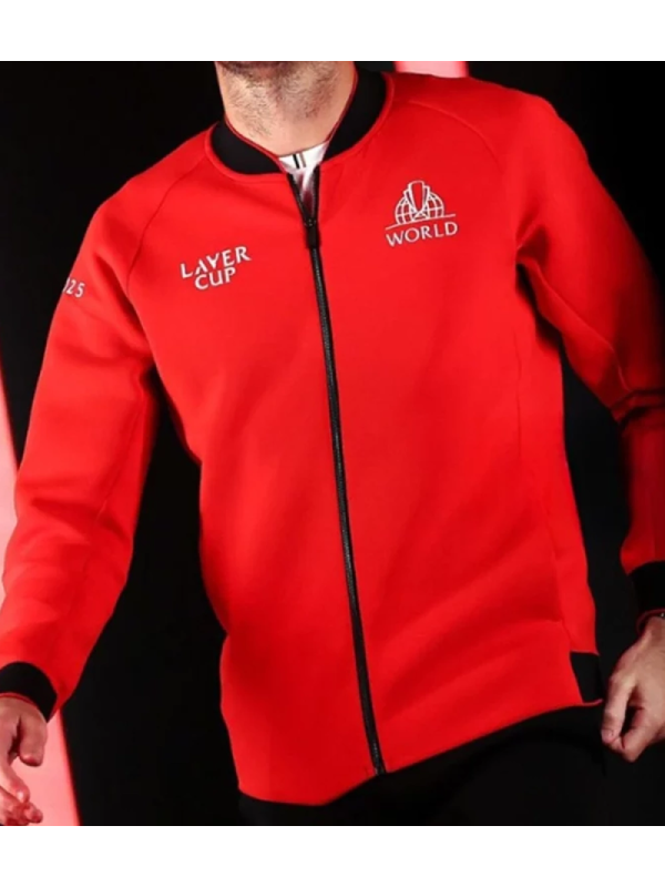 Taylor Fritz Laver Cup Red Bomber Jacket