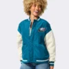 Terez Philadelphia Eagles Bomber Jacket Midnight Green