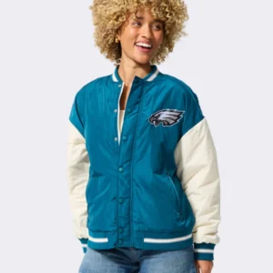 Terez Philadelphia Eagles Bomber Jacket Midnight Green