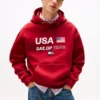 Tommy x U.S. Sail GP Hoodie Red