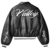 Vale Forever Valley Coach bLACK Leather Bomber Jacket