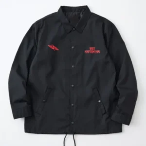 White Mountaineering Qotsa Songs For The Deaf Coach Jacket Black
