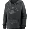 Women's Kansas City Chiefs Fanatics Black Oversized Raglan Gridiron Hoodie