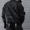 XB-03 Fabric of the Universe black Bomber Jacket