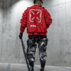 XB-03 Red Fabric of the Universe Bomber Jacket