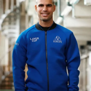 arlos Alcaraz Laver Cup 2025 Team Europe Blue Jacket