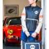black Leather Mans Karl 24H Le Ecru Jacket
