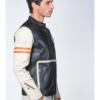 kael Mans 24H Le Ecru black Leather Jacket