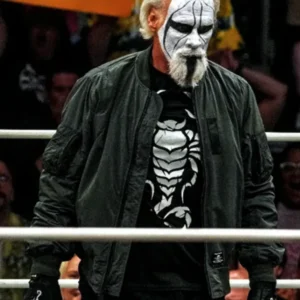 AEW WrestleDream 2025 Sting Scorpion Bomber Jacket Black