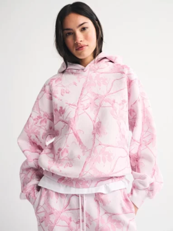 Abercrombie Camo Hoodie Pink