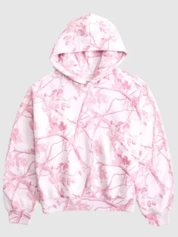 Abercrombie Light Pink Camo Hoodie