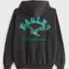 Abercrombie Philadelphia Eagles Black Popover Hoodie