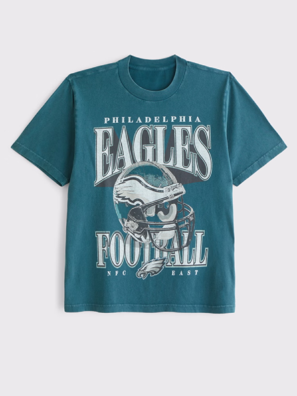 Abercrombie Philadelphia Eagles Vintage-Inspired Graphic Tee Green