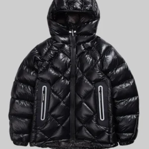 And Wander Diamond Stitch Down Jacket Black