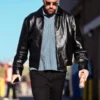 Black Leather Jacket Travis Kelce