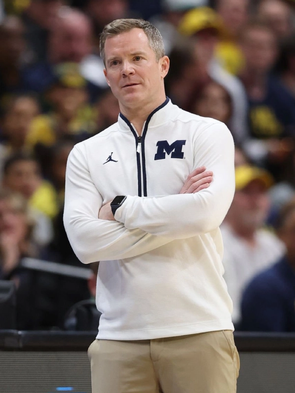 Dusty May Michigan Wolverines Half-Zip Sweatshirt White