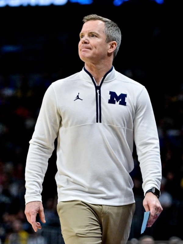 Dusty May Michigan Wolverines Jordan Brand Victory White Half-Zip Sweatshirt