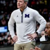 Dusty May Michigan Wolverines Nike Half-Zip Sweatshirt White