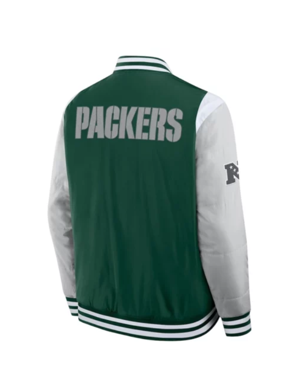 Green Bay Packers Elements Elite Full-Snap Green Varsity Jacket