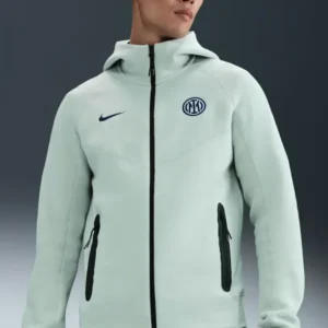 Inter Milan Tech Windrunner Men's Nike Football Fleece Full-Zip Hoodie