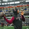 Jayden Daniels Commanders Sideline Sleeveless Hoodie