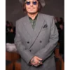 Johnny Depp Paris Fashion Week 2025 Grey Blazer Coat