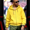 Lewis Hamilton U.S. F1 Grand Prix 2025 Yellow Zip-Up Hoodie