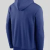 Los Angeles Dodgers 2025 Postseason Authentic Collection Men’s Nike Therma MLB Pullover Hoodie Blue
