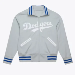 Los Angeles Dodgers Cooperstown Batting Practice Jacket Grey