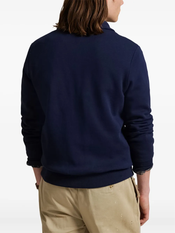 Mark Lee Polo Ralph Lauren Quarter-Zip Sweatshirt Blue