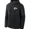 Men's Kansas City Chiefs Nike Black Tech Fleece Full-Zip Windrunner Hoodie Jacket