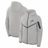 Men's Nike Heather Gray Detroit Lions Tech Fleece Full-Zip Windrunner Hoodie