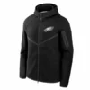 Men's Philadelphia Eagles Nike Black Tech Fleece Full-Zip Windrunner Hoodie