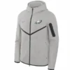Men's Philadelphia Eagles Nike Heather Grey Tech Fleece Full-Zip Windrunner Hoodie