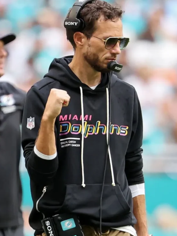 Miami Dolphins Mike McDaniel 2025 Crucial Catch Hoodie