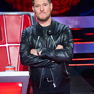 Michael Buble Black Leather Jacket The Voice S28