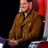 Michael Buble The Voice S28 Brown Suede Leather Jacket