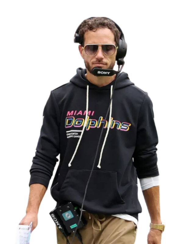 Mike McDaniel Dolphins 2025 Crucial Catch Hoodie Black