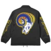Mister Cartoon x Los Angeles Rams Black Coach Jacket