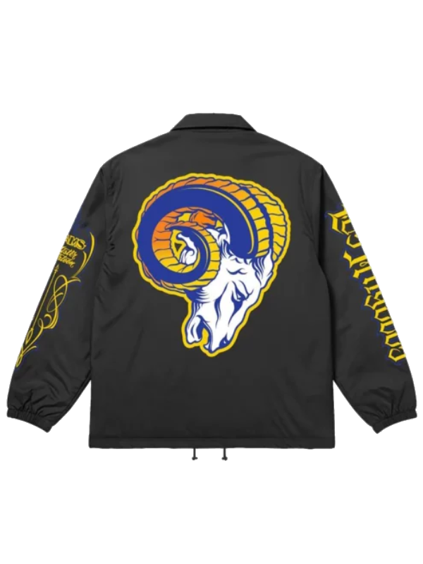 Mister Cartoon x Los Angeles Rams Black Coach Jacket