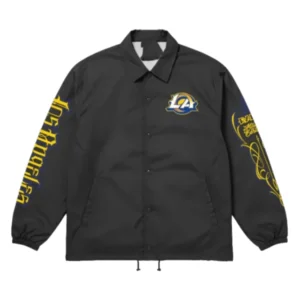 Mister Cartoon x Los Angeles Rams Coach Jacket Black