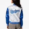 Mitchell and Ness Dodgers White Satin Jacket