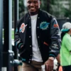 Nike x Shoe Gallery x Miami Dolphins Black Varsity Jacket