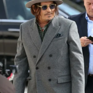 Paris Fashion Week 2025 Johnny Depp Grey Blazer Coat