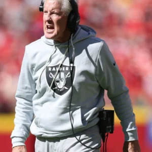 Pete Carroll Raiders Nike Initial Hoodie Hoodie Grey