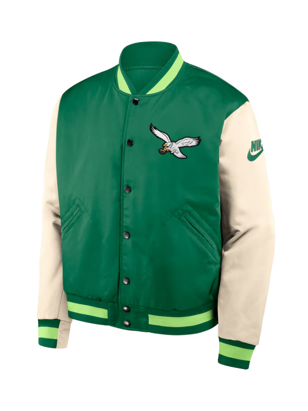 Philadelphia Eagles Nike Rewind Legacy Bomber Jacket