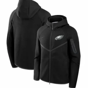 Philadelphia Eagles Nike Tech Fleece Windrunner Full-Zip Hoodie Jacket Black