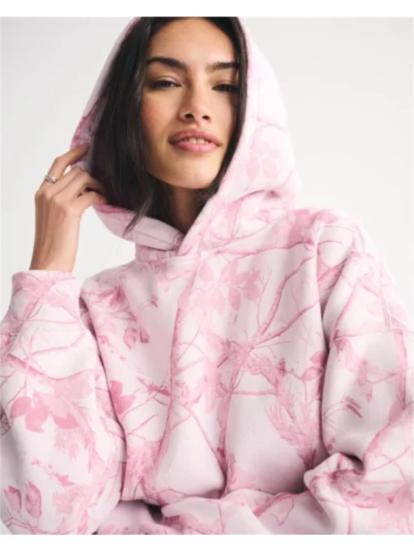 Pink Camo Hoodie Abercrombie