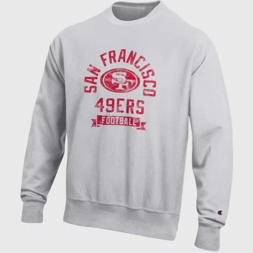 San Francisco 49ers Champion Reverse Weave Grey Sweatshirt