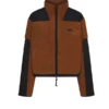 Skims Teddy Boxy Zip Up Jacket Brown